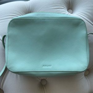 Auxiliary mint green camera bag - leather - good condition - Aritzia